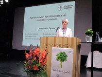 Professorn i fysioterapi Christina Opava från Karolinska Institutet, Sverige.