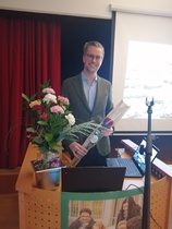 Specialisten i reumatologi Samuel Sandboge föreläste om polymyalgi.
