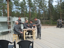 Man hade fått ihop autentisk rekvisita för föreställningen.